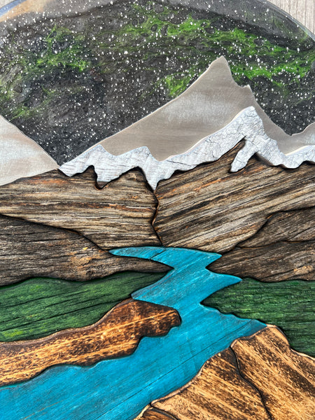 "Luminescent Horizon" (Northern Lights Sky)