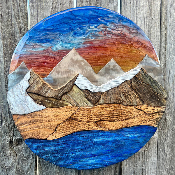 "Skyfire Peaks" (Sunset Sky)