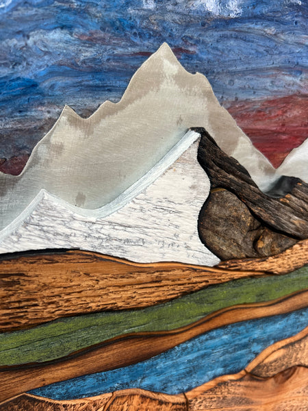 "Radiant Peaks" (Sunset Sky)