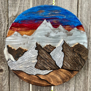 "Radiant Peaks" (Sunset Sky)