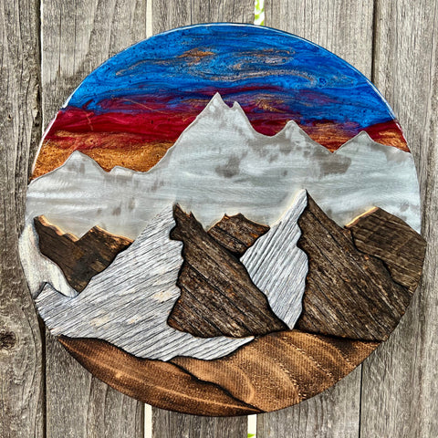 "Radiant Peaks" (Sunset Sky)
