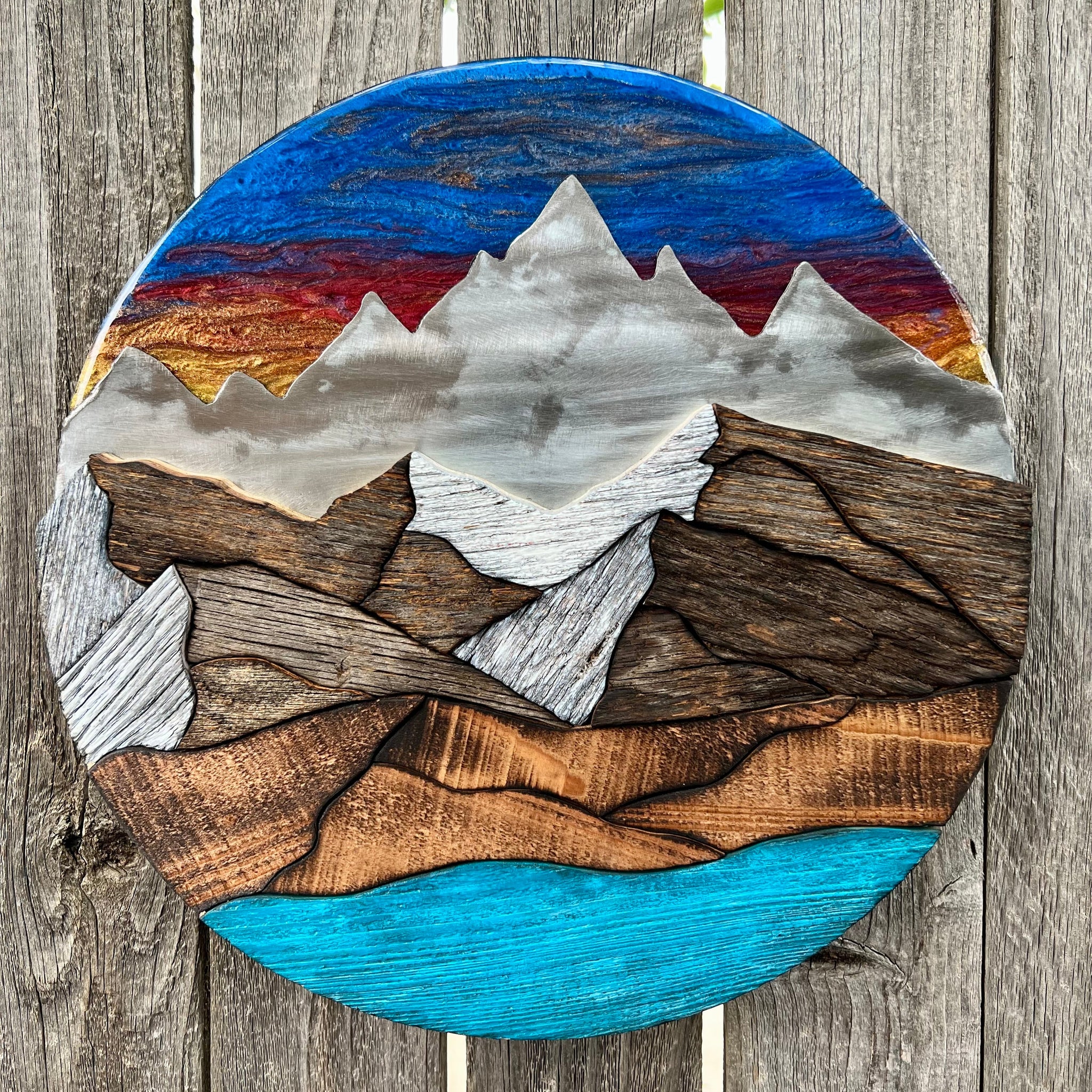 "Turquoise Reflections" (Sunset Sky)
