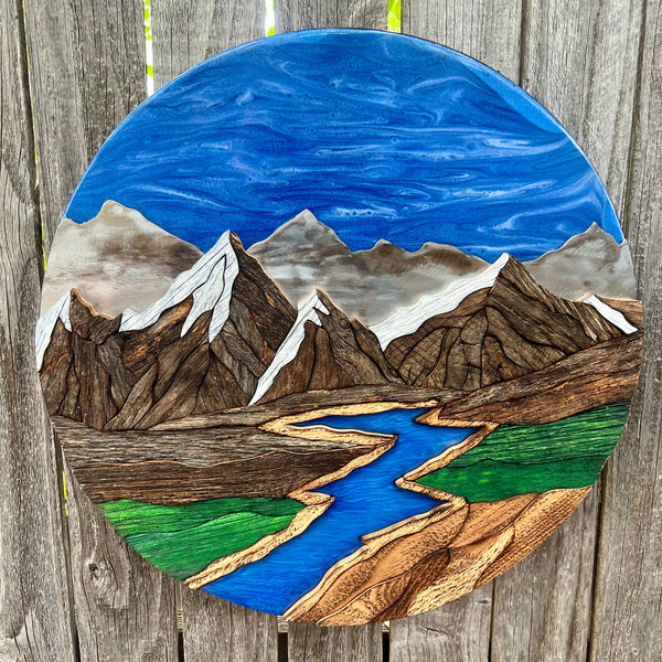 "Sapphire Skyline" (Blue Sky - 18in)
