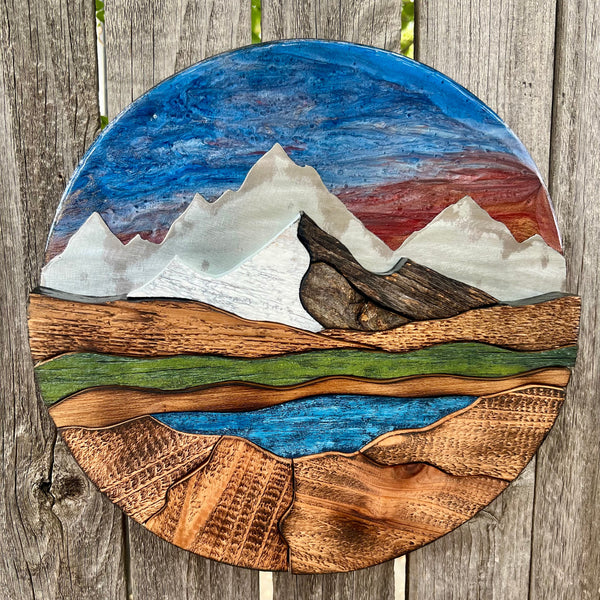 "Radiant Peaks" (Sunset Sky)
