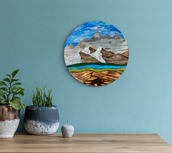 "The Great Wanderer" (Blue Sky w/ Bison)