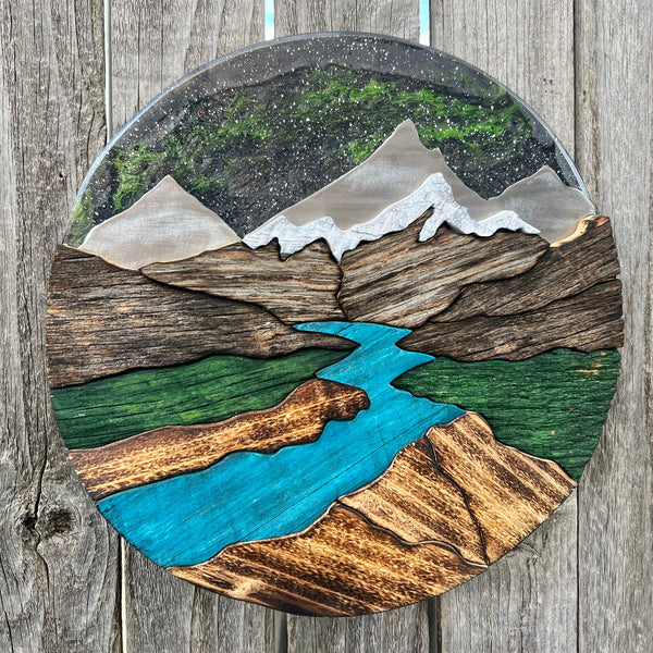 "Luminescent Horizon" (Northern Lights Sky)