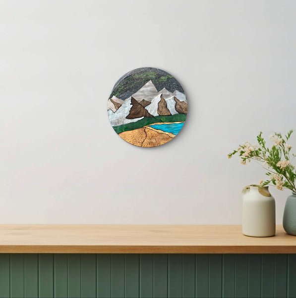 "Luminous Peaks" (Northern Lights Sky)