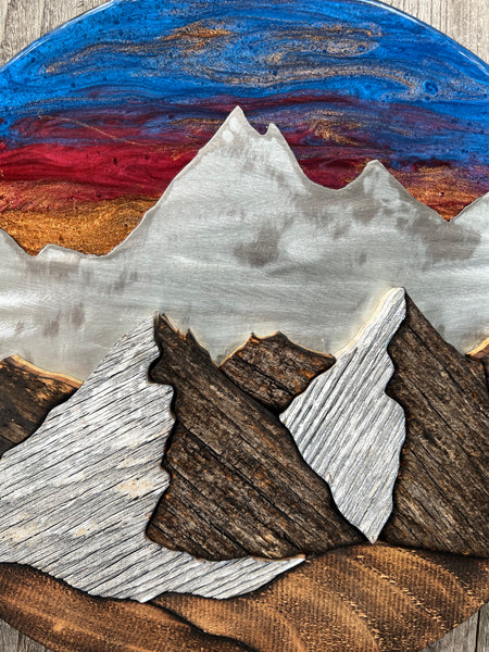 "Radiant Peaks" (Sunset Sky)