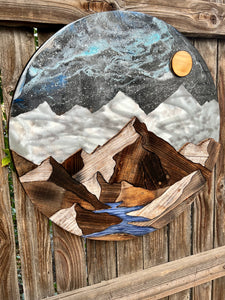 “Peaks Among the Stars” (24in Round *Made to Order*- Ships in 3-4weeks)