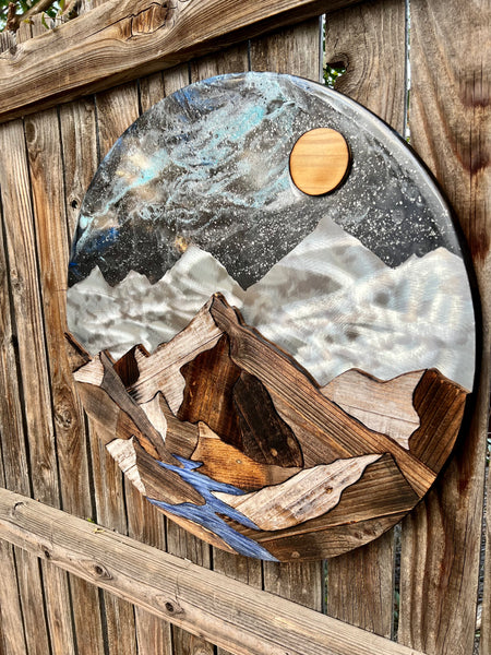 “Peaks Among the Stars” (24in Round *Made to Order*- Ships in 3-4weeks)