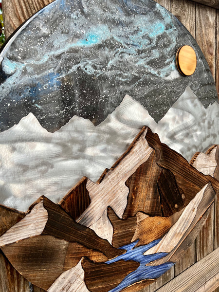 “Peaks Among the Stars” (24in Round *Made to Order*- Ships in 3-4weeks)