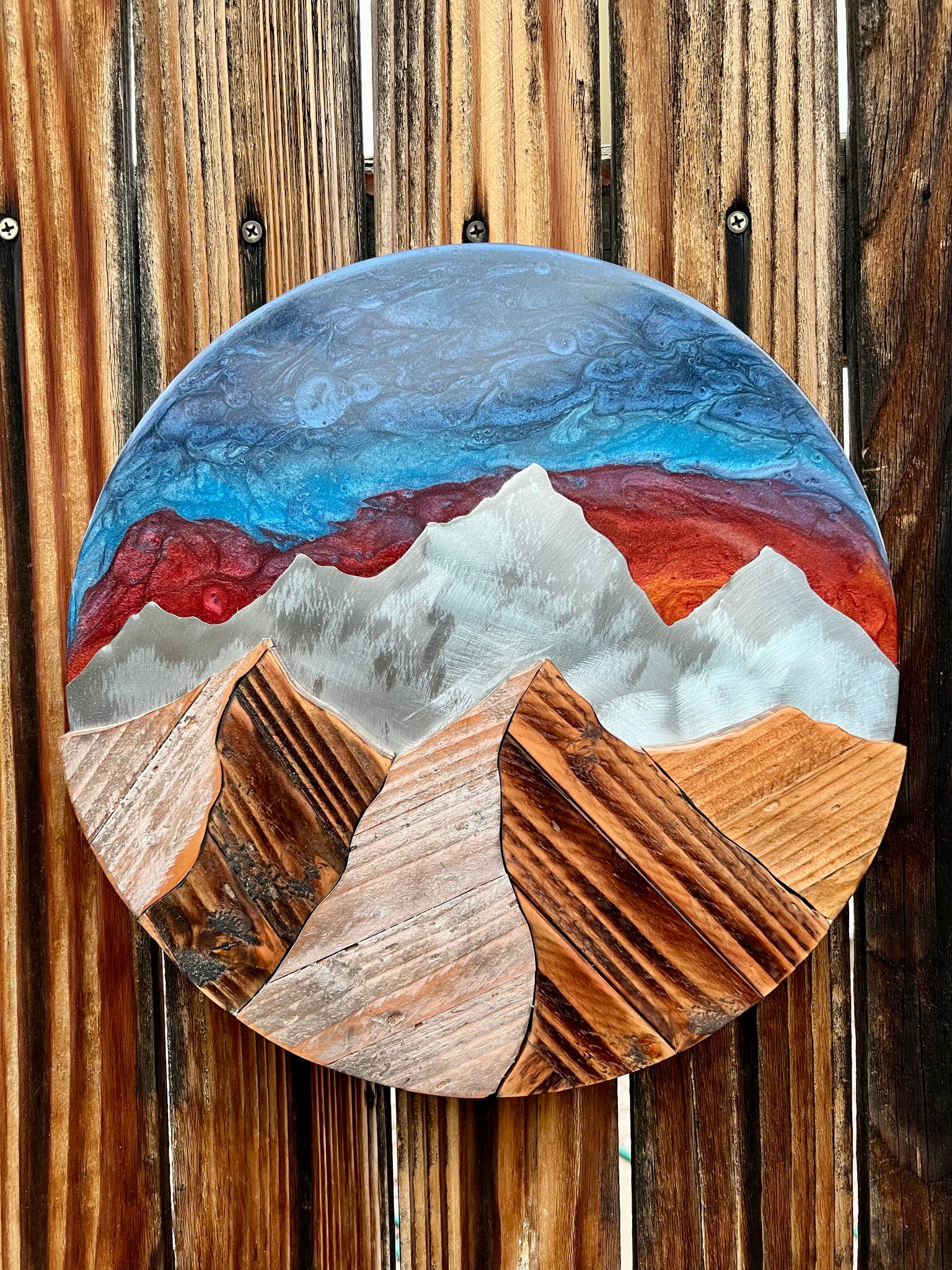 "Evening Glow" Resin Piece (12in Round)