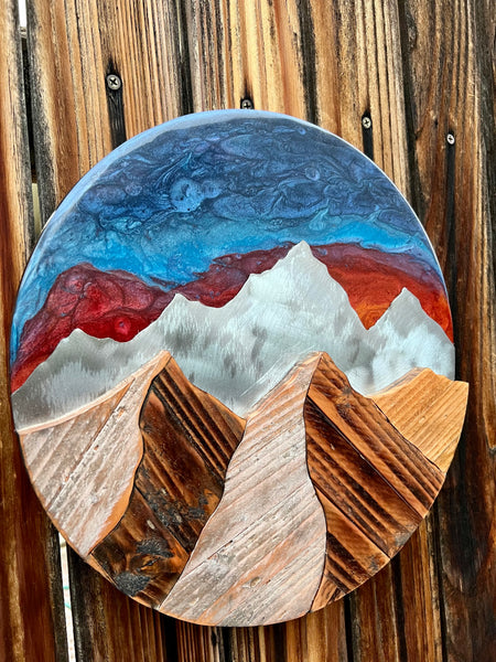 "Evening Glow" Resin Piece (12in Round)
