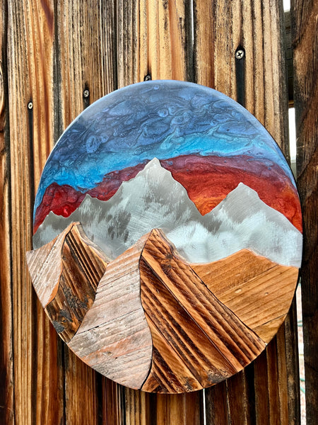 "Evening Glow" Resin Piece (12in Round)