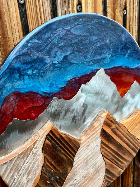 "Evening Glow" Resin Piece (12in Round)
