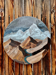 "Stargazing" Resin Piece  (17.5in Round)