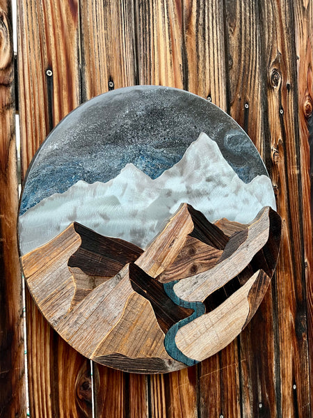 "Stargazing" Resin Piece  (17.5in Round)