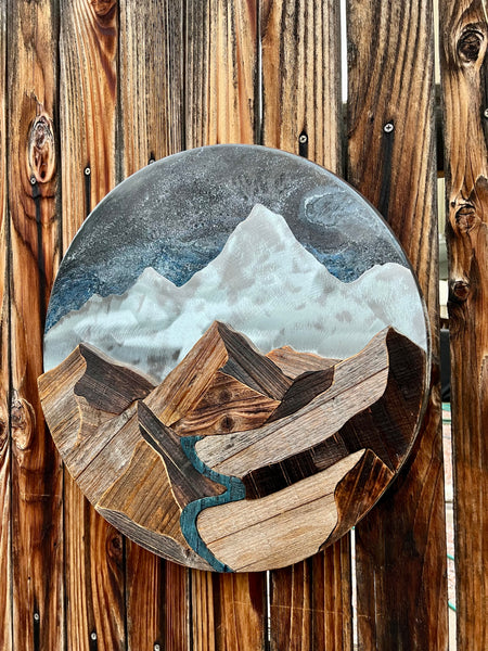 "Stargazing" Resin Piece  (17.5in Round)