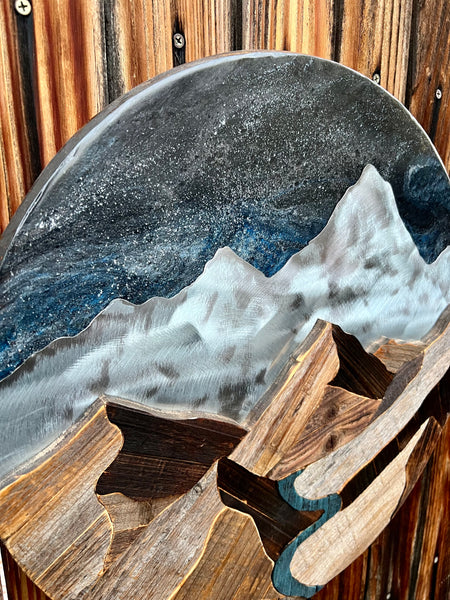 "Stargazing" Resin Piece  (17.5in Round)