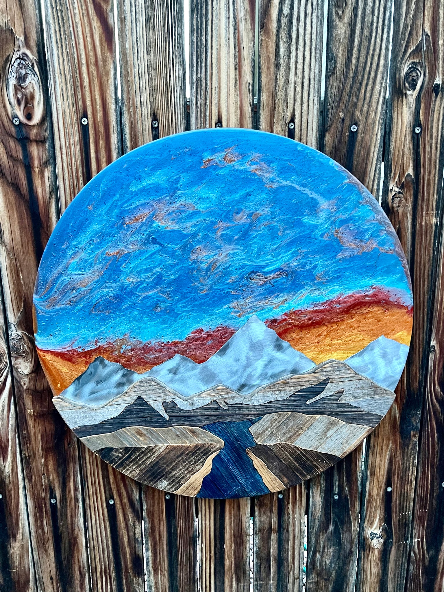"Evening Glow" Resin Piece (21.5in Round)
