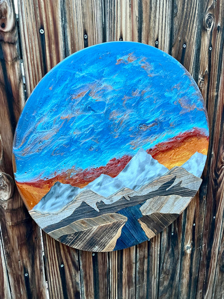 "Evening Glow" Resin Piece (21.5in Round)