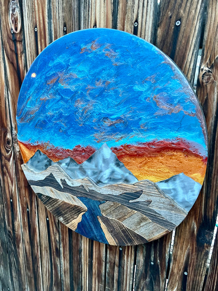 "Evening Glow" Resin Piece (21.5in Round)
