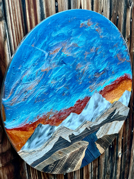 "Evening Glow" Resin Piece (21.5in Round)