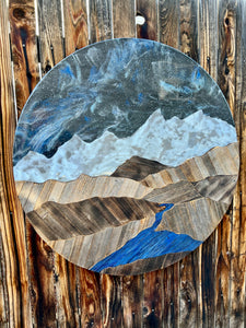 "Peaks Among the Stars” Resin Piece  (36in Round)