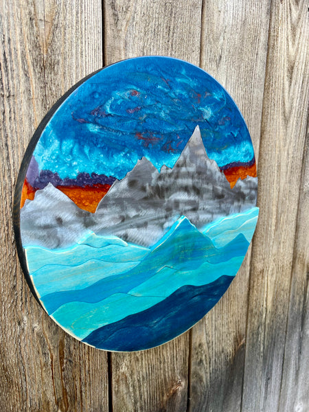 "Turquoise Mountain Majesties "  (15in Round)