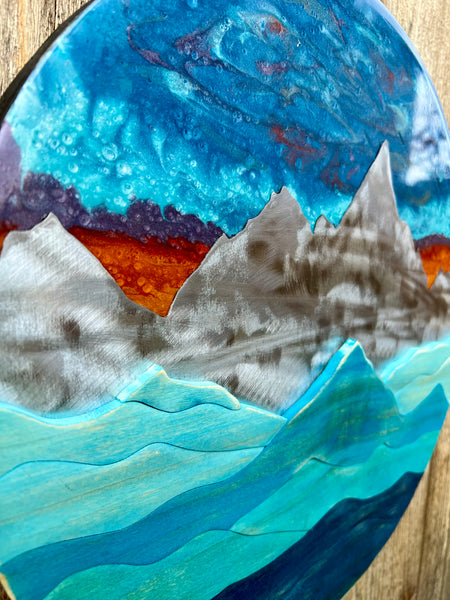"Turquoise Mountain Majesties "  (15in Round)