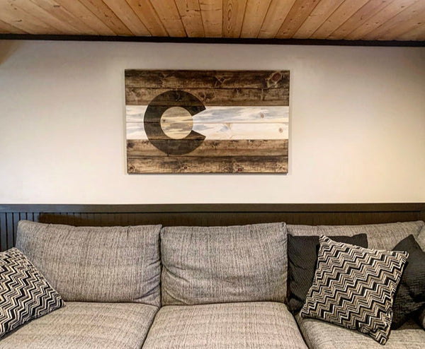 Large Colorado Flag 48" x 30" (Brown C)