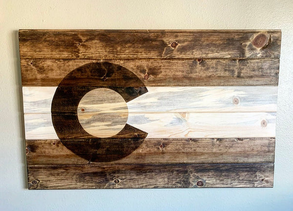 Large Colorado Flag 48" x 30" (Brown C)
