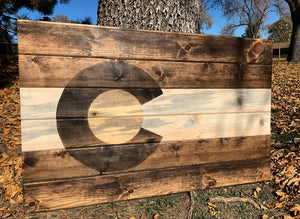 Large Colorado Flag 48" x 30" (Brown C)