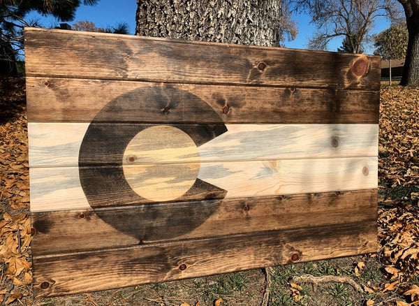 Large Colorado Flag 48" x 30" (Brown C)