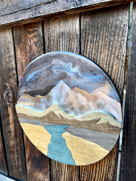 Among the Stars Resin Piece  (10in Round)
