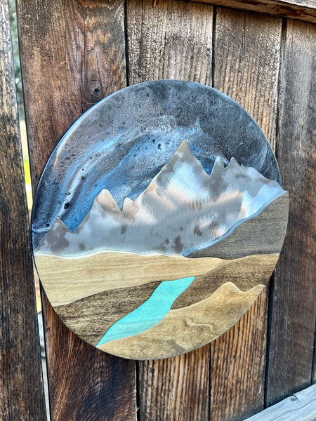 Among the Stars Resin Piece  (10in Round)