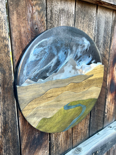 Among the Stars Resin Piece  (11in Round)