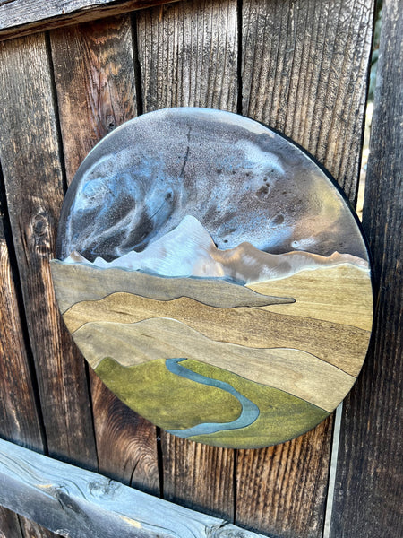 Among the Stars Resin Piece  (11in Round)