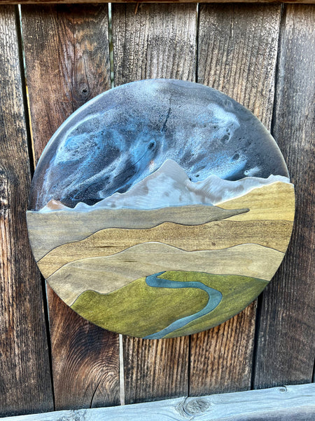 Among the Stars Resin Piece  (11in Round)