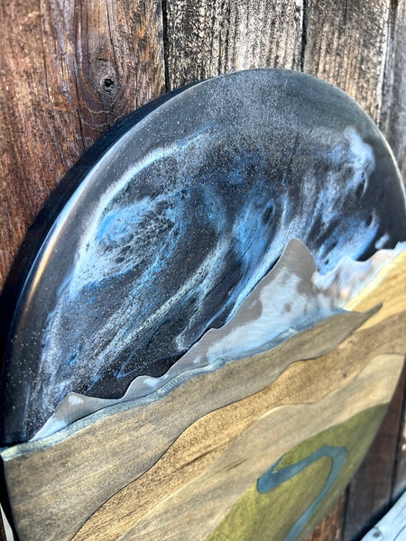 Among the Stars Resin Piece  (11in Round)