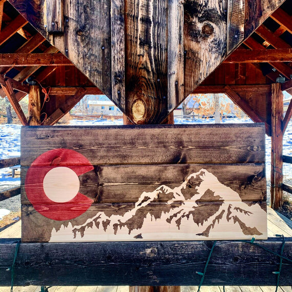 Colorado Mountain Wall Hanging (RED C)